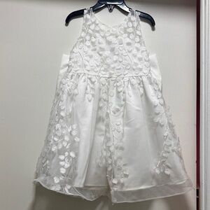 Rare Editions White Floral Kids Casual Dress